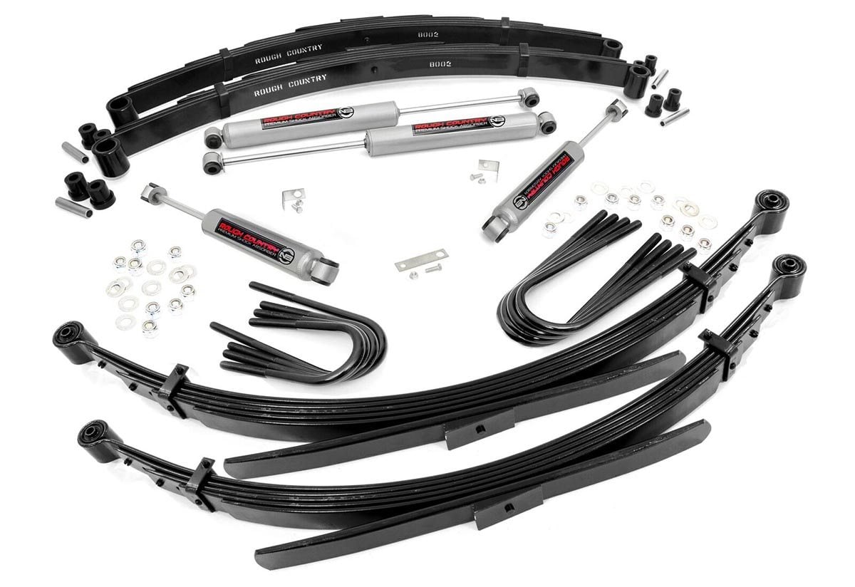 GMC K25 Suburban Suspension Lift Kit - Rear - Rough Country - N3 series shock absorbers - '75-'76
